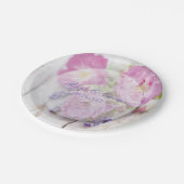 ワイルドバラ&ラベンダーサマーフラワー結婚ズ ペーパープレート (アングル)