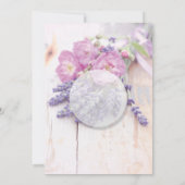 ワイルドバラ&ラベンダーサマーフラワー結婚ズ 招待状 (裏面)