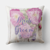 ワイルドバラ&ラベンダーサマー結婚フラワーズフォーエバー クッション (裏面)