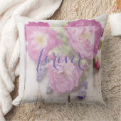 ワイルドバラ&ラベンダーサマー結婚フラワーズフォーエバー クッション (ブランケット)