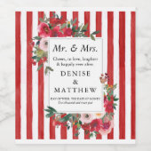 ワイルドバラ&ラヴァ滝カラーストライプワインラベル ワインラベル (シングルラベル)