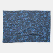 ワイルドバラ（青） キッチンタオル (横)