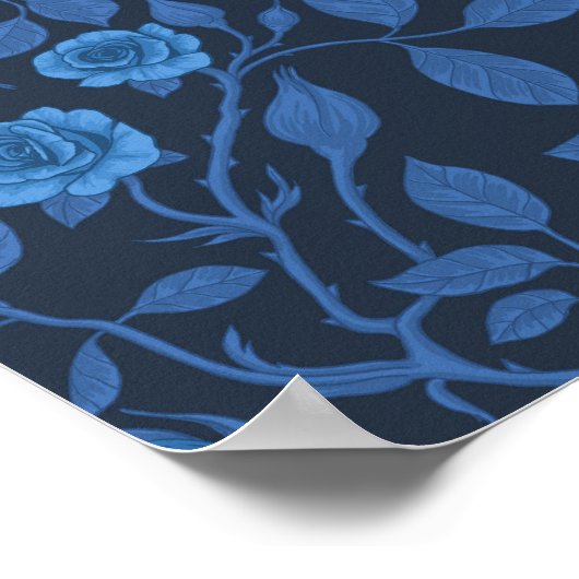 ワイルドバラ（青） ポスター (角)