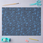 ワイルドバラ（青） 薄葉紙 (クラフト)