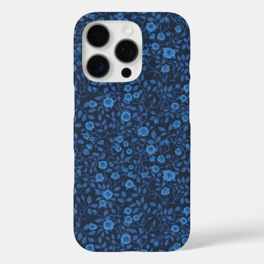 ワイルドバラ(青) Case-Mate iPhoneケース (裏面)