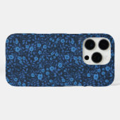 ワイルドバラ(青) Case-Mate iPhoneケース (裏面 (横))