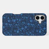 ワイルドバラ（青） iPhoneケース (裏面横)
