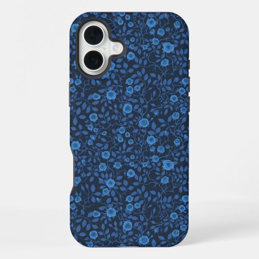 ワイルドバラ（青） iPhoneケース (裏面)