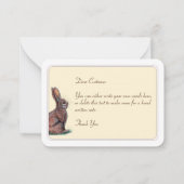 ワイルドバンニーズパーソナライズされたフラットノートカード ノートカード (裏面)