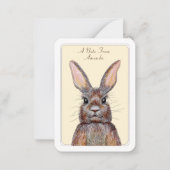 ワイルドバンニーズパーソナライズされたフラットノートカード ノートカード (正面)