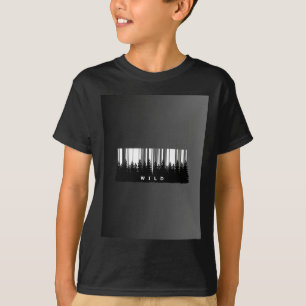 「ワイルドバーコードフォレスト」 Tシャツ