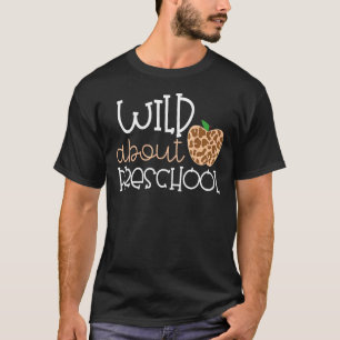 ワイルドバージョンについてプリショールヒョウ印刷スクール先生 Tシャツ