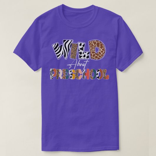 ワイルドバージョンについて幼稚園新学期ヒョウ Tシャツ (デザイン正面)