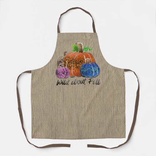 ワイルドバージョン秋ヒョウ印刷カボチャ エプロン (正面)
