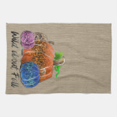 ワイルドバージョン秋ヒョウ印刷カボチャ キッチンタオル (横)