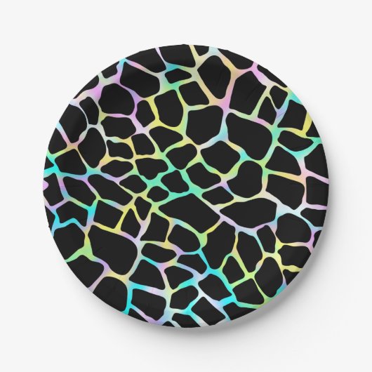 ワイルドバースデーパーティキリン誕生日紙プレート ペーパープレート (正面)