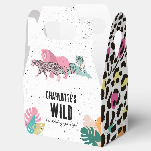 ワイルドバースデーパーティージャングルアニマルズ子供の誕生日 フェイバーボックス (オープン)