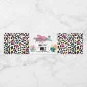 ワイルドバースデーパーティージャングルアニマルズ子供の誕生日 ペットボトルラベル (シングルラベル)