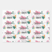 ワイルドバースデーパーティージャングルアニマルズ子供の誕生日 ラッピングペーパーシート (正面3)