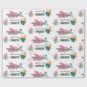 ワイルドバースデーパーティージャングルアニマルズ子供の誕生日 ラッピングペーパー (フラット)