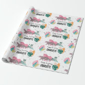 ワイルドバースデーパーティージャングルアニマルズ子供の誕生日 ラッピングペーパー (アンロールド)