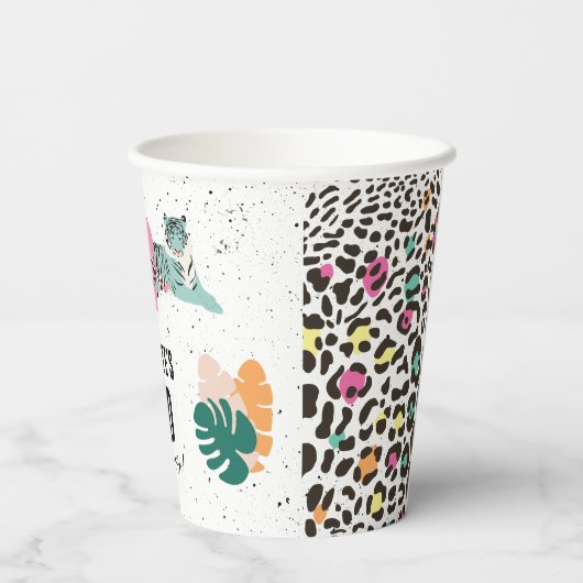 ワイルドバースデーパーティージャングルアニマルズ子供の誕生日 紙コップ (裏面)