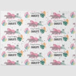 ワイルドバースデーパーティージャングルアニマルズ子供の誕生日 薄葉紙