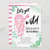 ワイルドバースデー招待状 レッツ ゲット ワイルド 招待状 (正面/裏面)