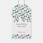 ワイルドバ魅力的イオレットの水彩模様 ギフトタグ (裏面)