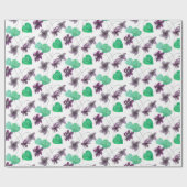 ワイルドバ魅力的イオレットの水彩模様 ラッピングペーパー (フラット)