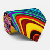 ワイルドパターンマーブルカラフルプリント ネクタイ (ロール)