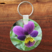 ワイルドパンジーキーチェーン キーホルダー (正面)
