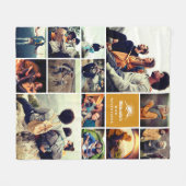 「ワイルドパーソナライズされたアドベンチャー」フォトコラージュ フリースブランケット (正面(横))