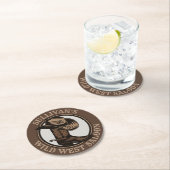 ワイルドパーソナライズされたウェストサロンウェスタンカウボーイブーツ ラウンドペーパーコースター (インサイチュ)