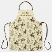 ワイルドパーソナライズされたウエストカウボーイロデオ エプロン (正面)