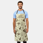 ワイルドパーソナライズされたウエストカウボーイロデオ エプロン (着用した状態)