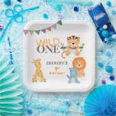 ワイルドパーソナライズされたワン1st第1誕生日 ペーパープレート (パーティー)