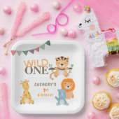 ワイルドパーソナライズされたワン1st第1誕生日 ペーパープレート (パーティー)