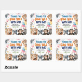 ワイルドパーティーアニマルズ1stバースデーサファリ感謝していー スクエアシール (シート)