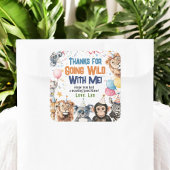 ワイルドパーティーアニマルズ1stバースデーサファリ感謝していー スクエアシール