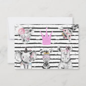 ワイルドパーティーアニマル感謝カード サンキューカード (裏面)