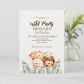 ワイルドパーティーライオン誕生日 招待状 (スタンド正面)