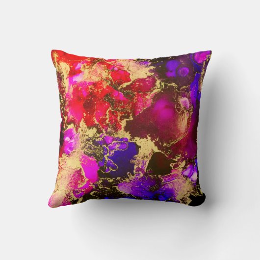 ワイルドパープルとフシアのアルコールインク クッション (裏面)