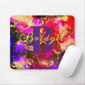 ワイルドパープルとフシアのアルコールインク マウスパッド (マウス)