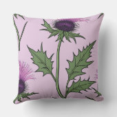 ワイルドパープルアザミ（ピンク） クッション (裏面)
