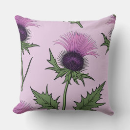 ワイルドパープルアザミ（ピンク） クッション