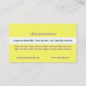 ワイルドパープルバライエローホワイトフローラ 名刺 (裏面)