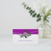ワイルドパープルバラプル、ホワイトフローラ名刺 名刺 (スタンド正面)