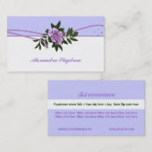 ワイルドパープルバララベンダー、白フローラ 名刺 (正面/裏面)