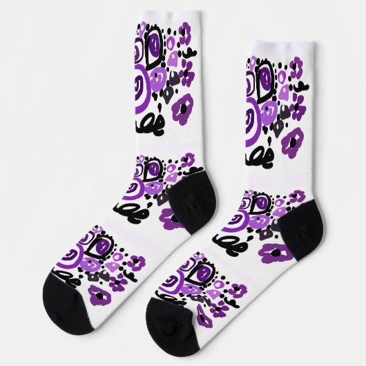 ワイルドパープルピーコック ソックス (左)